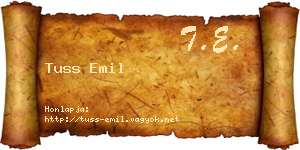 Tuss Emil névjegykártya