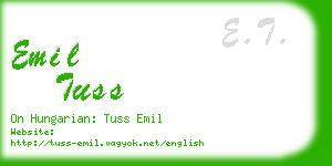 emil tuss business card